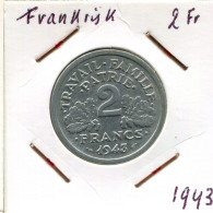 2 FRANCS 1943 FRANCE French Coin #AM593.U.A - 2 Francs