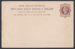 GB Great Britain & Ireland One Penny Queen Victoria UPU Mint Unused Postcard, Post Card, Postal Stationery - Cartas & Documentos