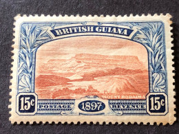 BRITISH GUIANA   SG 221  15c Red-brown And Blue  MH* - Guyane Britannique (...-1966)
