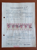 #LOT1 Invoice 1944 Revenue Fiscaux Occupation Of Bulgaria Over Macedonia - Small Shop - Autres & Non Classés