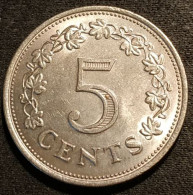 MALTE - MALTA - 5 CENTS 1972  - KM 10 - Malta