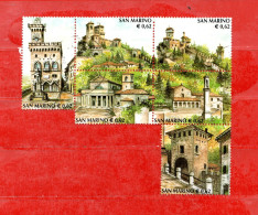 ( L ) S.Marino ° 2002 - SERIE TURISTICA - DA BF.77  Unif. 1881 à 1886. USATI - Used Stamps