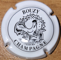Capsule Champagne BOUZY Série 3 - Coq, Ecriture Noire, Blanc & Noir Nr 22 - Bouzy