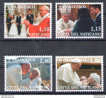 2022 Vaticano - Pontificato Papa Francesco - 4 Valori - MNH** - Autres & Non Classés