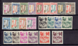 COLONIE FRANCAISE - GUADELOUPE - 2 SERIES TAXE N°25/37 - 41/50 - * BEAU - Strafport