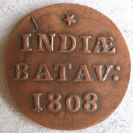 Indes Orientales Néerlandaises 1/16 Gulden 1808 Batavia, Napoléon Bonaparte , En Laiton, KM# 76a - 1795-1814 :  Frans Protectoraat Van Napoleon