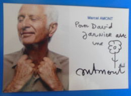 AUTOGRAPHE DE MARCEL AMONT SUR PHOTO - Cantantes Y Musicos