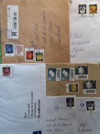 Deutschland, Allemagne 2012 - 2021  Lot De 6 Lettres Avec Affranchissement Divers Usage Courant Fleurs BLUMEN , TB - Covers & Documents