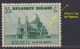 Belgique: COB N° 472-V1, Neuf, **, Sans Charnière. TB !!! - 1931-1960