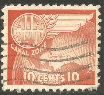 XW01-3053 USA Canal Zone Globe Wing Aile 10c - Zona Del Canal
