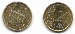 20 Cent, 2017,  Prägestätte (F), Vz, Sehr Gut Erhaltene Umlaufmünzen - Deutschland