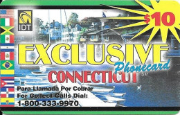 USA: Prepaid IDT - Exclusive Connecticut, Flags, Collect Call No. Ends 9970 - Other & Unclassified