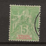 1901 USED St Pierre Et Miquelon Mi 67 - Oblitérés