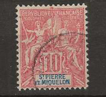 1901 USED St Pierre Et Miquelon Mi 68 - Oblitérés