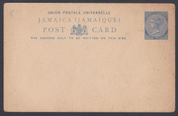 British Jamaica One Penny Queen Victoria Mint Unused UPU Postcard, Post Card, Postal Stationery - Jamaïque (...-1961)