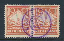Grootrondstempel Boxmeer 1924 Kleur Violet - Em. Reddingswezen - Marcophilie