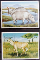 Democratic Republic Of Congo 2000, Animals - Hippopotamus And Kudu Antilope, Two MNH S/S - Nuovi