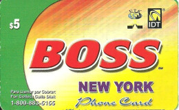 USA: Prepaid IDT - Boss New York 12.07 - Autres & Non Classés