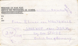 Kriegsgefangenenpost Flieger-Oberstabsingenieur 1946 Von Zedelgem Nach Ladekop - Courriers De Prisonniers