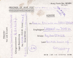 Kriegsgefangenenpost Flieger-Oberstabsingenieur 1946 Von Zedelgem Nach Ladekop - Courriers De Prisonniers