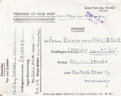 Kriegsgefangenenpost Flieger-Oberstabsingenieur 1946 Von Zedelgem Nach Ladekop - Kriegsgefangenenpost