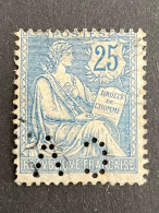 FRANCE C N°127 Mouchon CV 373 Indice 7 Perforé Perforés Perfins Perfin Superbe ! - Other & Unclassified