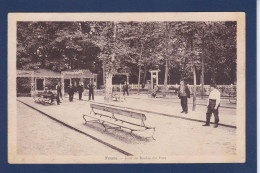 CPA Jeux De Boules Pétanque écrite Fleurs Loire - Bocce