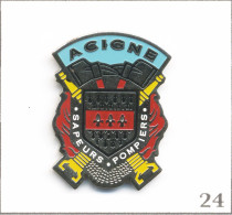 Pin's Pompier - SP D’Acigné (35). Est. Robjoss. Métal Peint. T1024-24 - Pompiers