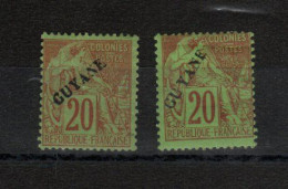 Guyane Française _ (1892 )_  N°22._  1 Signé Brun - Other & Unclassified