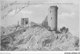 AFCP5-84-0565 - CHATEAUNEUF-DU-PAPE - Ruines Du Château De Lhers - Vues Du Côté Du Rhône Et De Roquemaure - Chateauneuf Du Pape