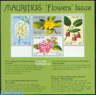 Mauritius 1977 Flowers S/s, Mint NH, Nature - Flowers & Plants - Mauritius (1968-...)