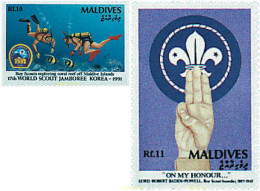 38337 MNH MALDIVAS 1992 17 JAMBOREE MUNDIAL EN COREA DEL SUR - Maldive (...-1965)