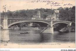 AFVP10-94-0913 - LA VARENNE-CHENNEVIERES - Le Pont Et Le Château De L'étape  - Chennevieres Sur Marne