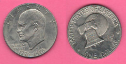 America Dollar 1976 S Eisenhower USA Nickel Coin UNC Rif K 206 - 1971-1978: Eisenhower