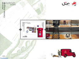 Madeira 2020 Europa, Old Postal Roads S/s, Mint NH, History - Transport - Europa (cept) - Mail Boxes - Post - Stamps O.. - Poste