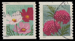 Etats-Unis / United States (Scott No.5664-65 - Butterfly Garden Flowers) (o) Set Of 2 TB / VF - Gebraucht