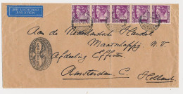 Pematang Sianatar - Medan Nederlands Indie - Amsterdam 1937 - FFC - Air Mail - Indes Néerlandaises