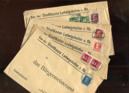 "BAYERN" Partie Mit 5 Briefen Je Ex Stadtkasse Ludwigshafen (R2088) - Covers & Documents