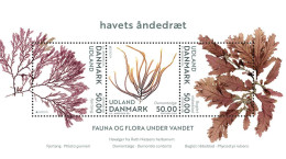 Denmark Danemark Danmark 2024 Europa CEPT Undewater Flora And Fauna Set Of 3 Stamps In Block MNH - Blocs-feuillets