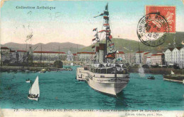 06 - Nice - Entrée Du Port - Steamer - Bateaux - Colorisée - CPA - Oblitération De 1907 - Etat Carte Qui Commence à Se D - Transport (sea) - Harbour