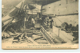 AUBY - Usine à Zinc Des Asturies - Atelier Des Presses à Tuyaux à Plomb Détruit à La Dynamite Par Les Allemands ... - Auby