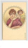 E. Colombo - Jeune Femme Et Cupidon - Angelot - Colombo, E.