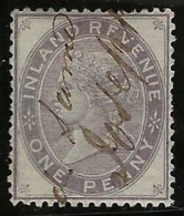 Great  Britain     .   Yvert   Fiscal  5 (2 Scans)  .   1871    .   Anchor    .  O      .     Cancelled - Gebruikt