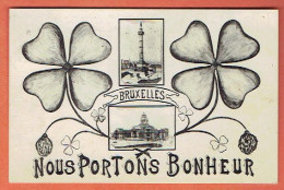 0J - Nous Portons Bonheur Bruxelles 1913 Vers Ecaussinnes - Feiern, Ereignisse