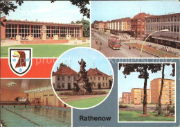 72137267 Rathenow Volksschwimmhalle Wilhelm Pieck Str Denkmal Des Kurfuersten Br - Rathenow