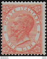 1863-65 Italia VE II Lire 2 Torino Mc MNH Sassone N. T22 - Other & Unclassified