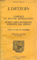 L'essence Du Travail Intellectuel - écrits Philosophiques Annotés Par Lénine (pièces Pour Un Dossier) - Collection Théor - Psicología/Filosofía