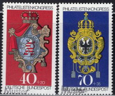 GERMANY(1973) Posthouse Signs. Set Of 2 With MUSTER (specimen) Overprint. Scott No B500-1. - Autres & Non Classés