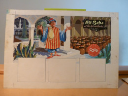 Z519 - CARTON 29 X 43 - COOP - ESQUISSE POUR SERIE DE VIGNETTES ALI-BABA - Albums & Katalogus