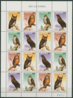 Macau 1993 Eulen Und Greifvögel 727/30 ZD-Bogen Postfrisch (C40030) - Blocs-feuillets